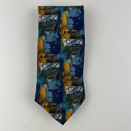 Jerry Garcia Necktie Neck Tie Collector's Edition 100% Silk Blues, Browns, Music