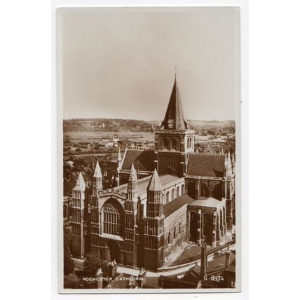 Kent Postcard: Rochester Cathedral. Circa 1950s Valentines Real Photo