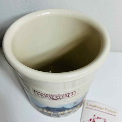 Longaberger Crock Canister Pottery Homestead 2-quart Ceramic Kitchen Storage