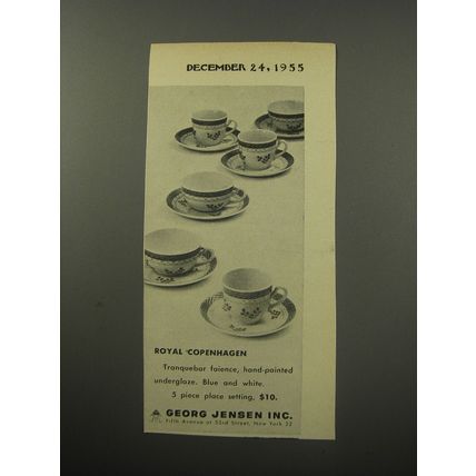 1955 Georg Jensen Royal Copenhagen Porcelain Advertisement