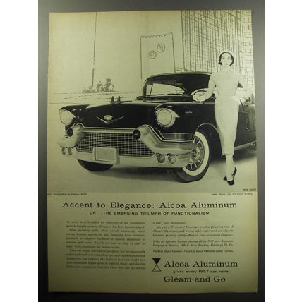 1957 Alcoa Aluminum Advertisement - Cadillac Car - Accent to elegance