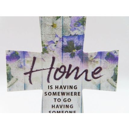 Home Cross with Sentimental Verse Freestanding 10CM Gift ChristianHome Decor