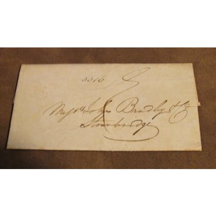 QV Queen Victoria 1850 GB Cover Liverpool frank to Stourbridge ref2