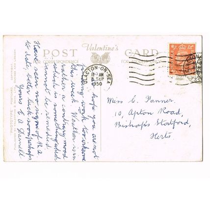 Clacton-on-Sea, 5 Scenes, Essex, Valentines, 1950, Postcard