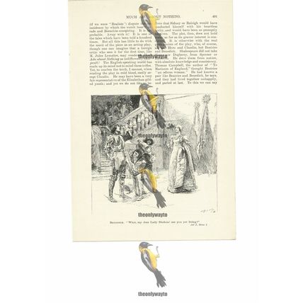 Benedick, Much Ado About Nothing, Book Illustration (Print), 1891