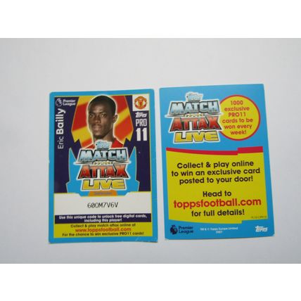 PRO11. Eric Bailly - Manchester Utd - Match Attax 2017/18 Football Card EF1