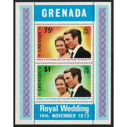 Grenada Princess Anne Royal Wedding MS 1973 Def SG#MS584 Sc#517a
