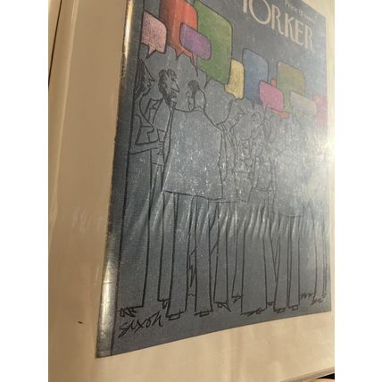 VTG The New Yorker Magazine Cover Only - March 14, 1977 Art By Saxon