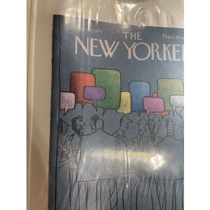 VTG The New Yorker Magazine Cover Only - March 14, 1977 Art By Saxon