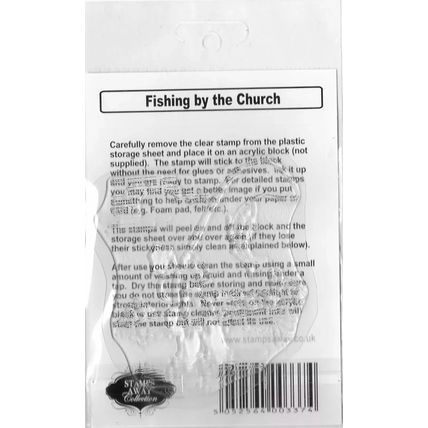 Stamps Away. Fishing By The Church Stamp. Stamping Cardmaking Scrapbooking Craft