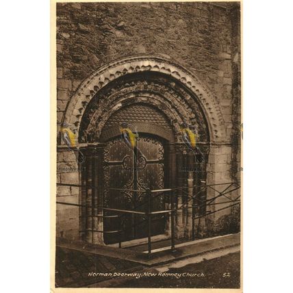Norman Doorway, New Romney Church, Kent, 52 Shoesmith & Etheridge, Postcard