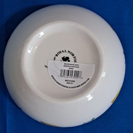 Lot 4 Royal Norfolk LEMON 6" SOUP BOWLS Cereal Citrus Fruit