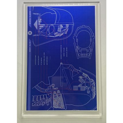 2025 Niue 1 oz Silver $2 Star Wars Blueprint: Darth Vader Helmet