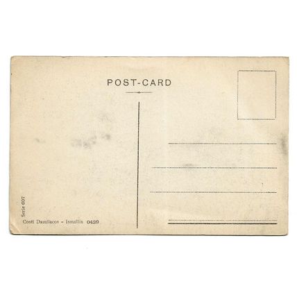 Postcard Egypt Ismailia village Arabe animated market people houses unposted