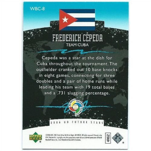 2006 Upper Deck Future Stars Wolrd Future Stars - #WBC-8 - Frederich Cepeda