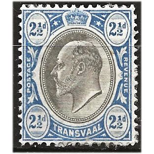 Transvaal 1902 SG247 2 1/2d Black & Blue Mounted Mint . ..