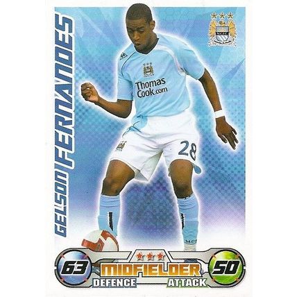 Topps Match Attax 2008/09 Cards: Manchester City - Midfielder, Fernandes (Gelson