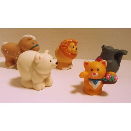 Vintage Fisher Price Little People ANIMAL Lot of 5 Different Animals
