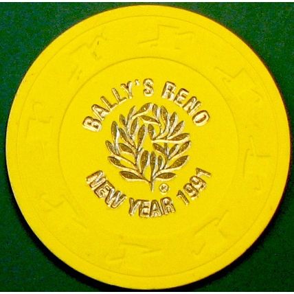 Bally's. NCV Casino Chip. Reno, NV. New Year 1991. E62.