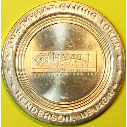 Hyatt Regency. $1 Casino Token. Henderson, NV. R08.