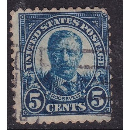 United States 1922 Roosevelt 5c Fine Used SG 565 VGC