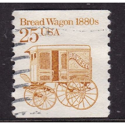 United States 1986 Bread Wagon 1880's 25c Fine Used SG 2174 VGC