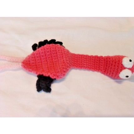 Animal Bookmark Crochet Woolen Pink Flamingo - reading fun bookmark for kids NEW