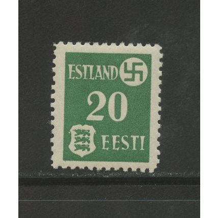 Estonia N4, 1941 Estonian Arms and Swastika, VF, MNH (EST496)