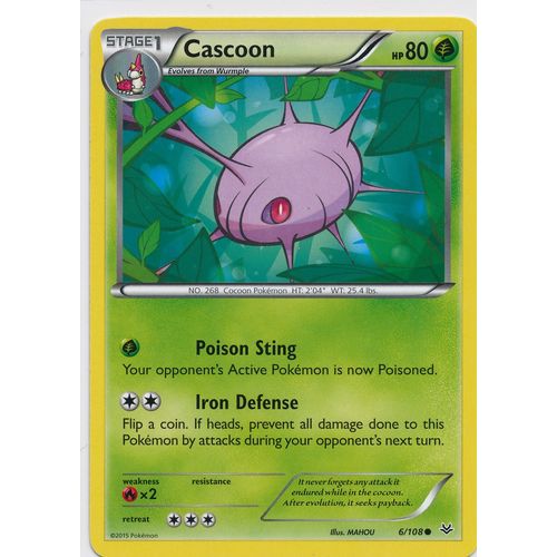 Pokemon Roaring Skies #6/108 Cascoon
