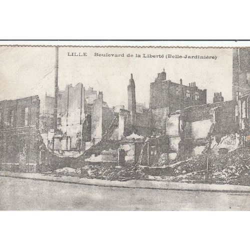 War Damage Lille Boulevard De La Liberte Belle Jardiniere Postcard (WD159)