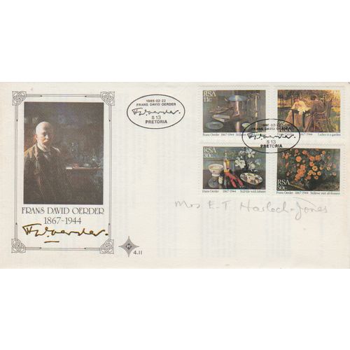 South Africa 1985 Frans David Oerder First Day Cover see other listings