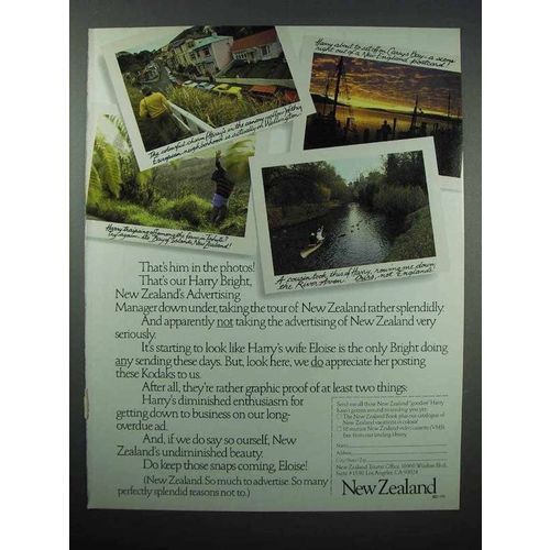 1985 New Zealand Tourism Ad - That's Him in the Photos