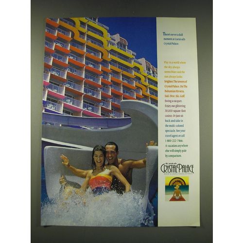 1989 Carnival's Crystal Palace Cruise Ad - There's never a dull moment