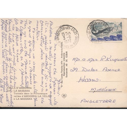 Vintage France PC 1972 - Valls D' Andorra - La Massana