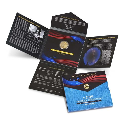 American Innovation 2019 $1 Reverse Proof Coin - Delaware