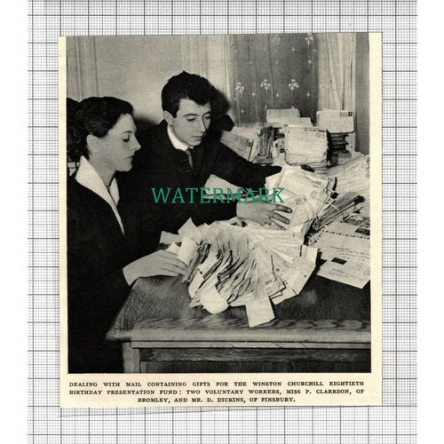 C2576) Miss P Clarkson Bromley & Mr D Dickins Finsbury Churchill 80th 1954 Clip