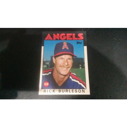 1986 Topps Traded Card # 016T Rick Burleson Excellent (5) California Angels