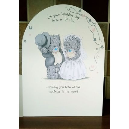 Tatty Teddy Wedding Day Card - On Your wedding Day From all of us - 001