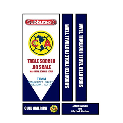 Tabletop Football Subbuteo Box Label Club America (MEX) 2019 away