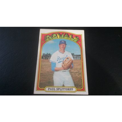 1972 Topps Card # 315 Paul Splittorff Very Good-Excellent (4) Kansas City Royals
