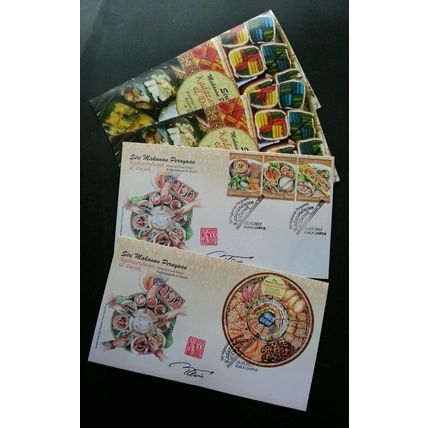 Malaysia Festival Food Kadazandusun Dayak 2017 Cuisine FDC pair *signed odd Rare