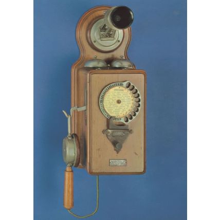 Fernsprechtischapparat Hildesheim 1908 Antique German Phone Postcard