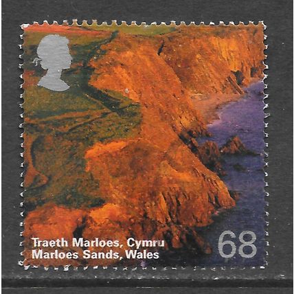 GB MARLOES SANDS WALES USED 68p