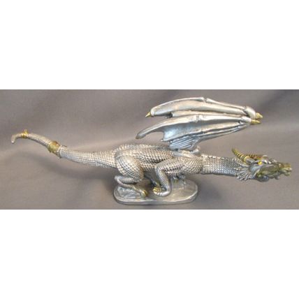 RARE VINTAGE 1980's Gold Dragon Pewter Figurine RAL PARTHA Rawcliffe TSR 1232