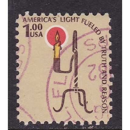 United States 1975 Rush lamp and candle holder $1 Fine Used SG 1593 VGC