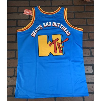 BEAVIS & BUTTHEAD Headgear Classics Basketball Blue Jersey~Never Worn~S M L XL2X