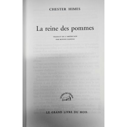 La reine des pommes, by Chester B Himes. 1995. Hardcover/DJ