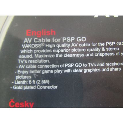 VAKOSS GAMES AV 8ft CABLE FOR PSP GO - TC-04625GK