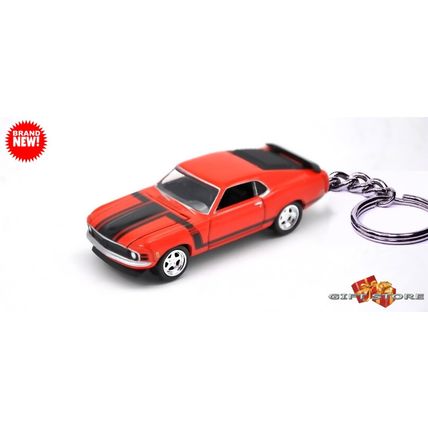 RARE KEYCHAIN 1970 ORANGE FORD MUSTANG BOSS 302 CUSTOM Ltd❤️GREAT GIFT❤️