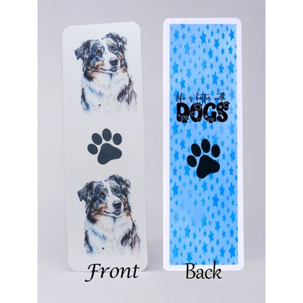 Australian Sheepdog Bookmark - Fully Laminated 300gsm Bookmark - Bookish Gift